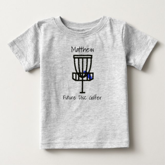 Personalised Future Disc Golfer Baby T-Shirt (Front)