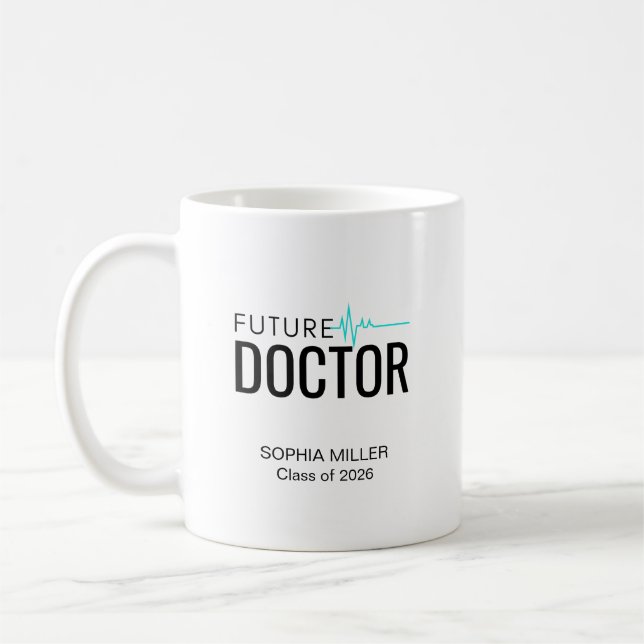 Personalised Future Doctor Graduation Coffee Mug (Left)