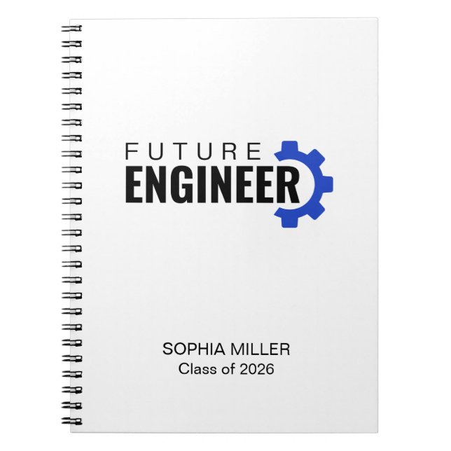 Personalised Future Engineer Graduation Notebook (Front)