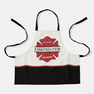 Personalised Future Firefighter Red Logo Symbol  Apron