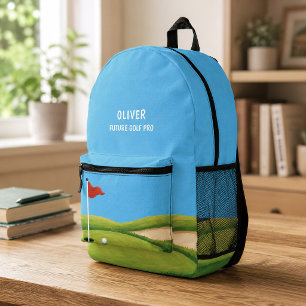 Personalised Future Golf Pro Custom Kids Backpack