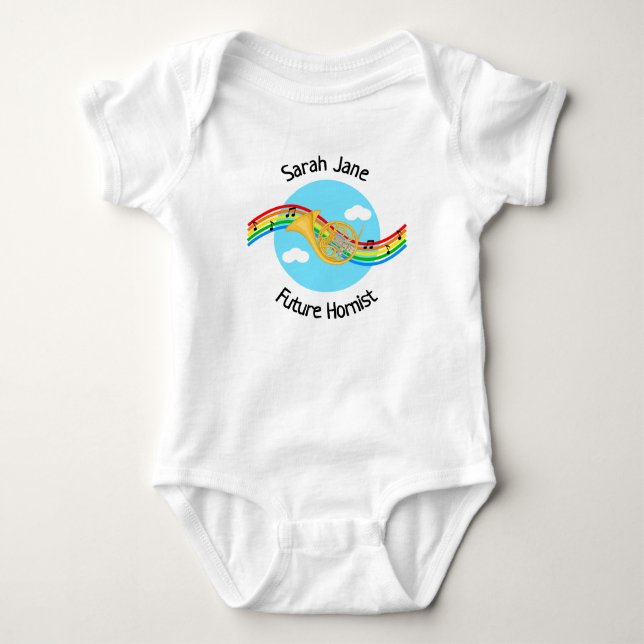 Personalised Future Hornist French Horn Bodysuit (Front)