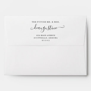 Personalised Future Mr and Mrs Return Address Envelope