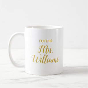 Personalised Future Mrs Bride Gift Custom Fiancee  Coffee Mug