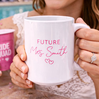 Personalised Future Mrs Engagement Gift Coffee Mug