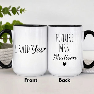 Personalised Future Mrs Engagement Mug