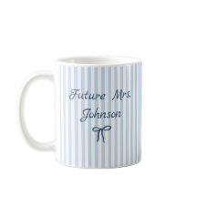 Personalised Future Mrs Striped Engaged Mug