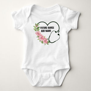 Personalised Future Nurse Name Baby Bodysuit