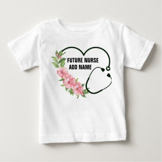 Personalised Future Nurse Name Baby T-Shirt