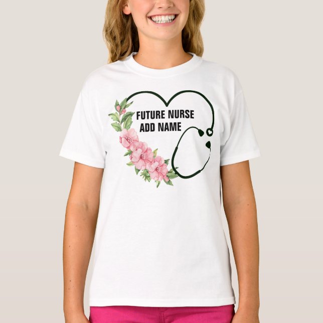 Personalised Future Nurse Name T-Shirt (Front)
