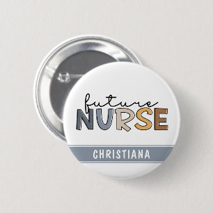 Personalised Future Nurse   Nursing Student Gifts 6 Cm Round Badge