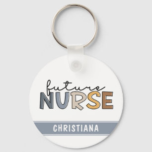 Personalised Future Nurse   Nursing Student Gifts Key Ring