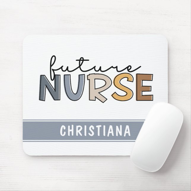 Personalised Future Nurse | Nursing Student Gifts Mouse Mat (With Mouse)