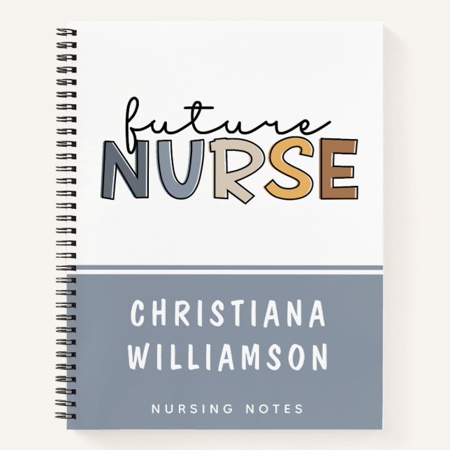 Personalised Future Nurse | Nursing Student Gifts Notebook (Front)