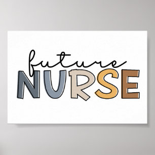 Personalised Future Nurse Nursing Student Gifts Poster