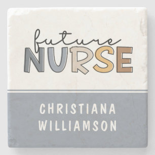 Personalised Future Nurse   Nursing Student Gifts Stone Coaster
