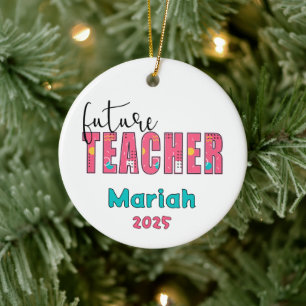Personalised Future Teacher Christmas Ornament
