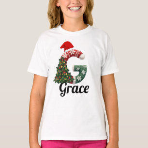 Personalised "G" Christmas Letter T-Shirt