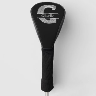 Personalised G Initial Silver Monogram Your Name Golf Head Cover