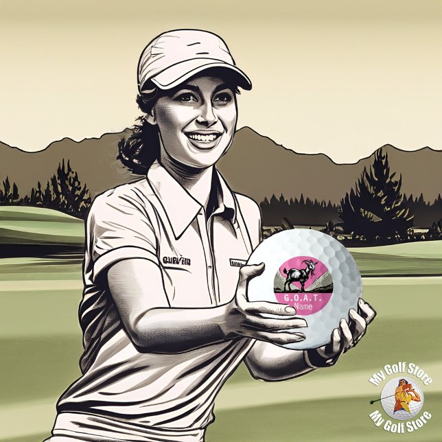 Personalised G.O.A.T. Titleist 2023 Pro V1 Golf Balls (Personalized G.O.A.T. Titleist 2023 Pro V1 Golf Balls.
Design: Roger Smith)