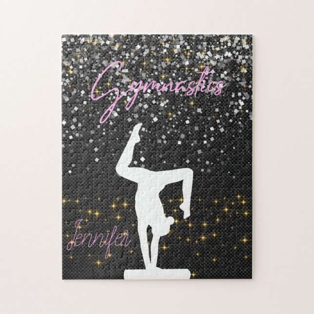 Personalised Galaxy Gymnastics Jigsaw Puzzle (Vertical)