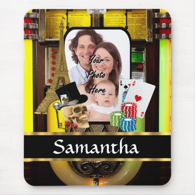 Personalised gambler mouse mat (Front)