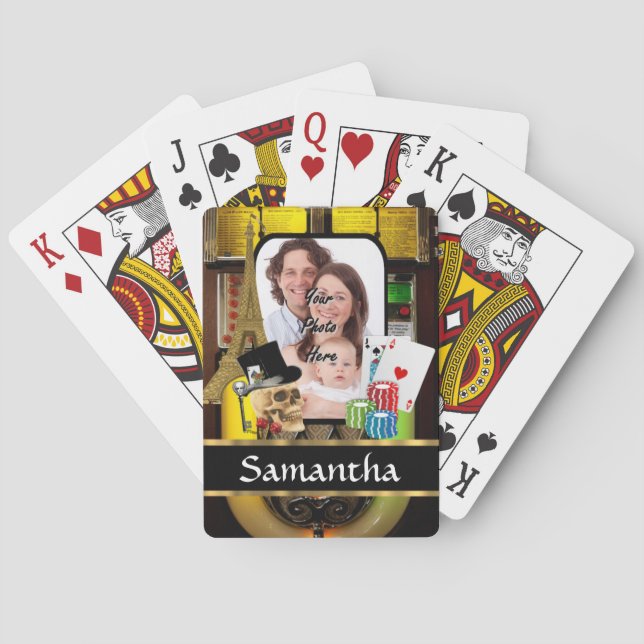 Personalised gambler playing cards (Back)