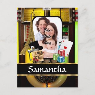Personalised gambler postcard