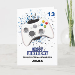Personalised Game Controller Birthday Card
