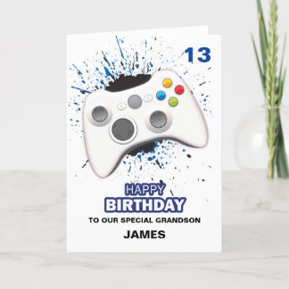 Personalised Game Controller Birthday Card