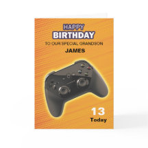 Personalised Game Controller Birthday Card