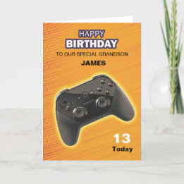Personalised Game Controller Birthday Card