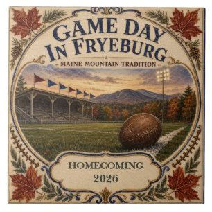 Personalised Game Day in Fryeburg Maine Alumni Tile