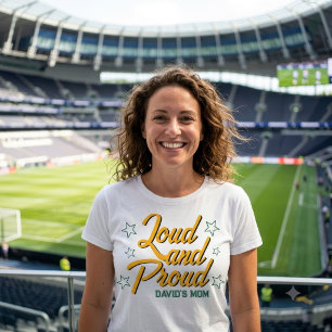 Personalised Game Day Loud Proud Green Number T-Shirt