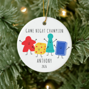 Personalised Game Night Champion Ornament