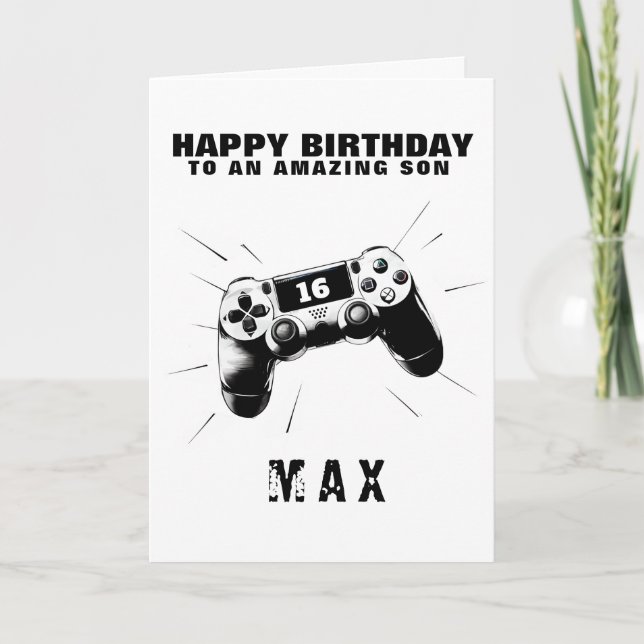 Personalised Gamer Birthday Card  (Front)