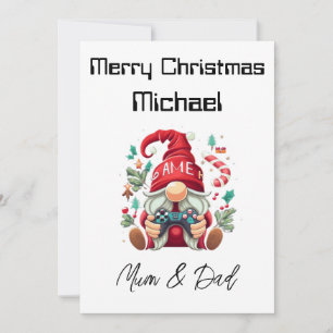 Personalised Gamer Christmas Card