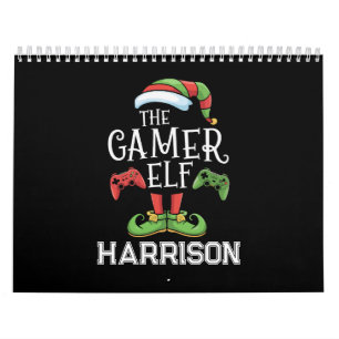 Personalised Gamer Elf Christmas Video Gaming  Calendar