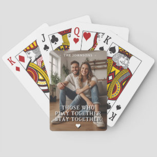 Personalised Gaming Couple Romantic Custom Photo Playing Cards