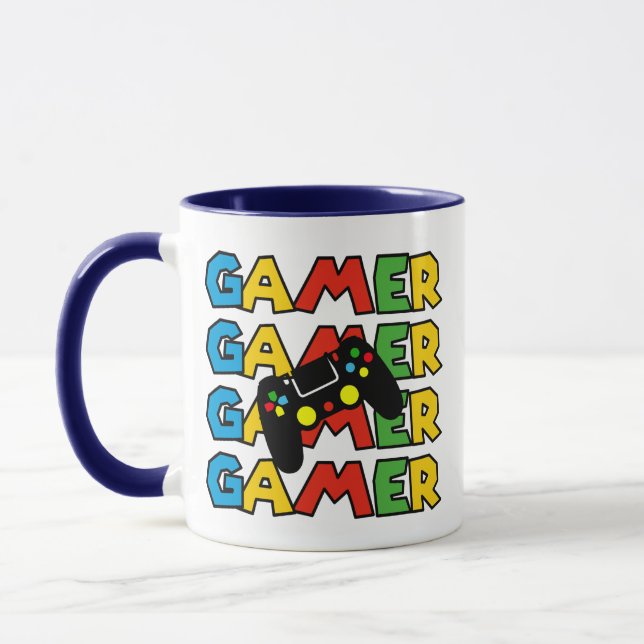 Personalised Gaming Mug - Retro Gamer Gift (Left)