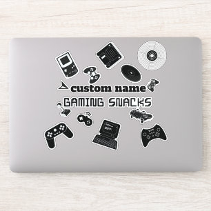 Personalised Gaming Snacks Jar Sticker label- Game