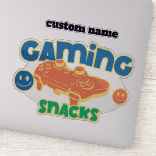 Personalised Gaming Snacks Jar Sticker label- Game