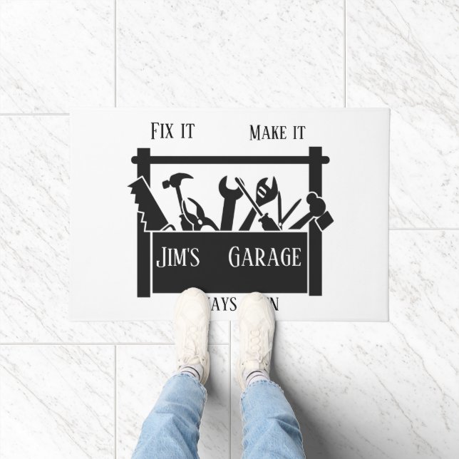 Personalised garage  doormat (Indoor)