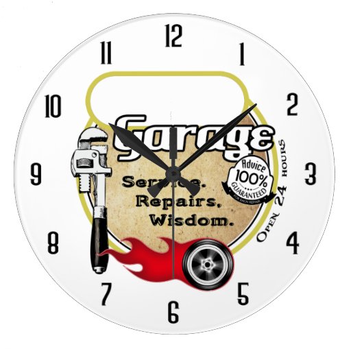 Image of Personalised Garage Large Clock