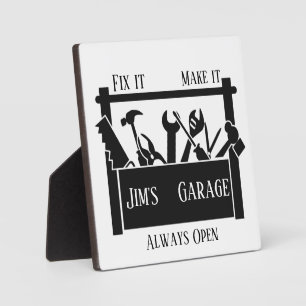 Personalised garage plaque