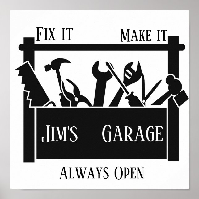 Personalised garage poster (Front)