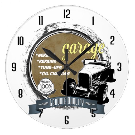 Image of Personalised Garage Sign Large Clock