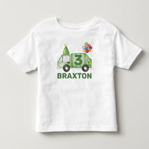 Personalised Garbage Truck Birthday Toddler T-Shirt