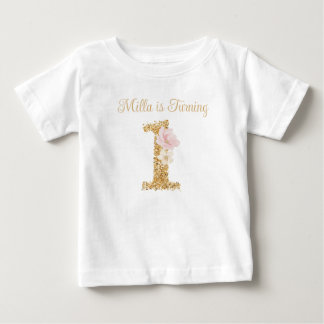 Personalised Garden Bunny 1st Birthday T shirt