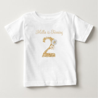 Personalised Garden Bunny Birthday Girls T-Shirt